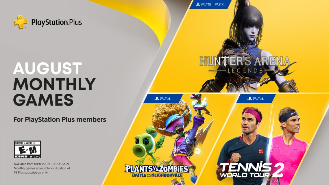 Imagem de: PS Plus de agosto tem Plants vs. Zombies, Hunter's Arena e mais