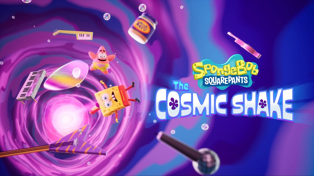 Imagem de: Bob Esponja e Patrick exploram o multiverso em The Cosmic Shake