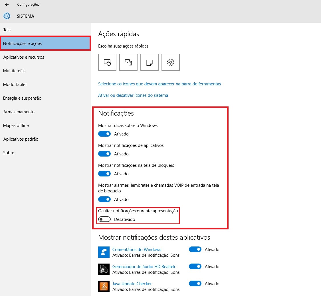 Windows 10 Como Desativar As Notificações De Tela Tecmundo 8055