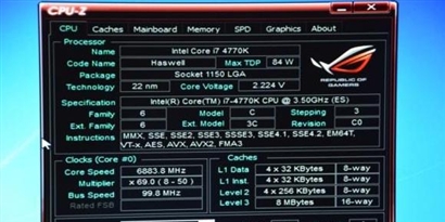 Imagem de Overclock leva Intel Haswell Core i7-4770K a 6,88 GHz no site TecMundo