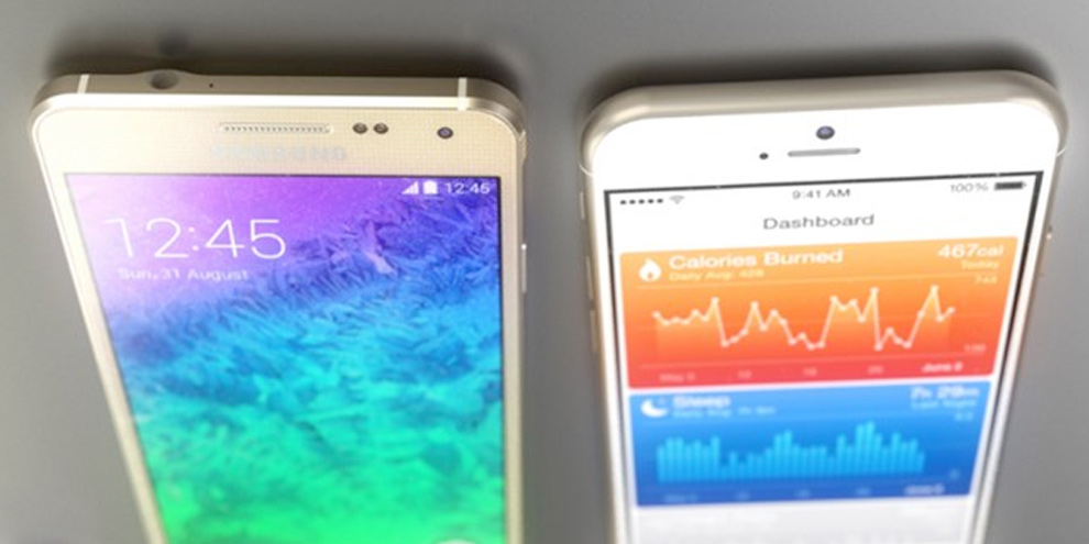 Imagem de iPhone 6 vs Samsung Alpha: modelos virtuais em 3D são criados por artista no site TecMundo