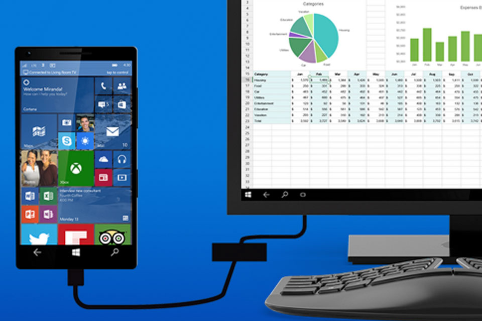 Imagem de Continuum: recurso transforma smartphones com Windows 10 em computadores no tecmundo