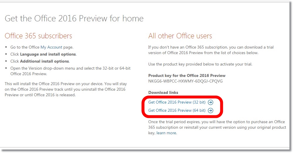 download office 2016 home and business em portugues