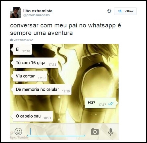 Resultado de imagem para conversas engraçadas do whatsapp