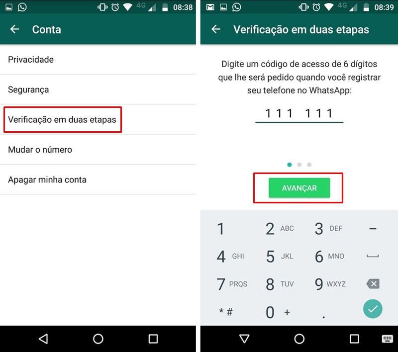 Tutorial Como Ativar A Verificação Em Duas Etapas Do Whatsapp No Celular Tecmundo 5933