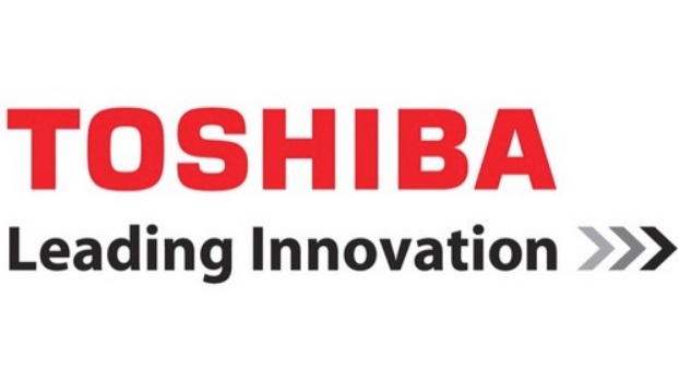 A logo da Toshiba.