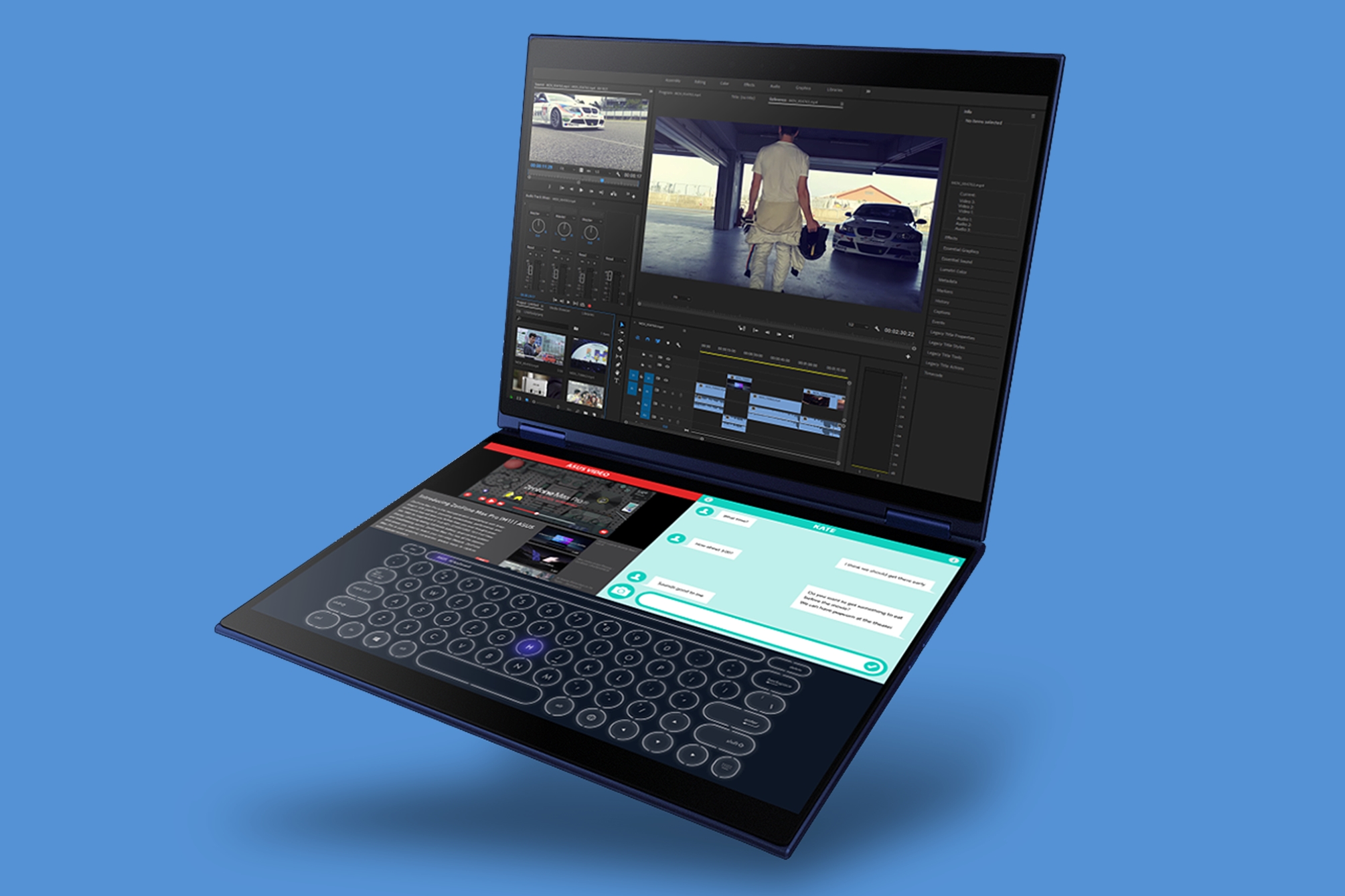 Imagem de Dobrável e com tela dupla, notebook ASUS Precog é apresentado na Computex no tecmundo