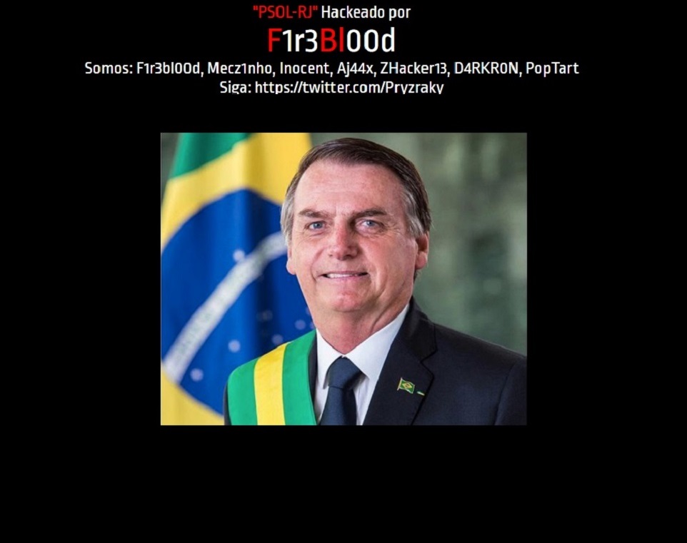 Imagem de Site do PSOL é hackeado com foto de Jair Bolsonaro no tecmundo