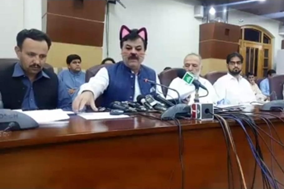 Imagem de Políticos paquistaneses ganham filtro de gatinho em live do Facebook no tecmundo