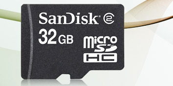 Imagem de Sandisk mostra seu cartão de memória de 32 GB no site TecMundo